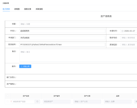 资产领用与配发