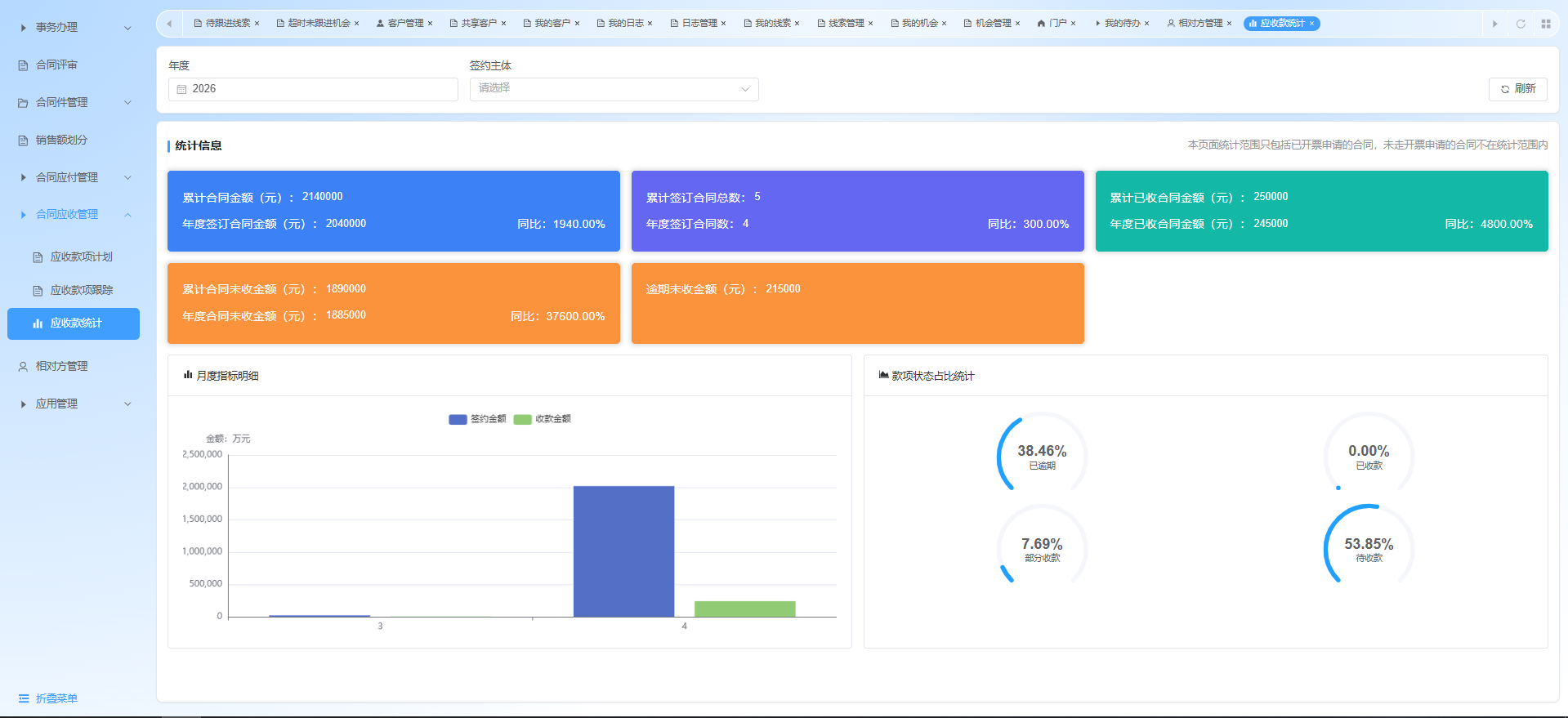 合同管理系统截图