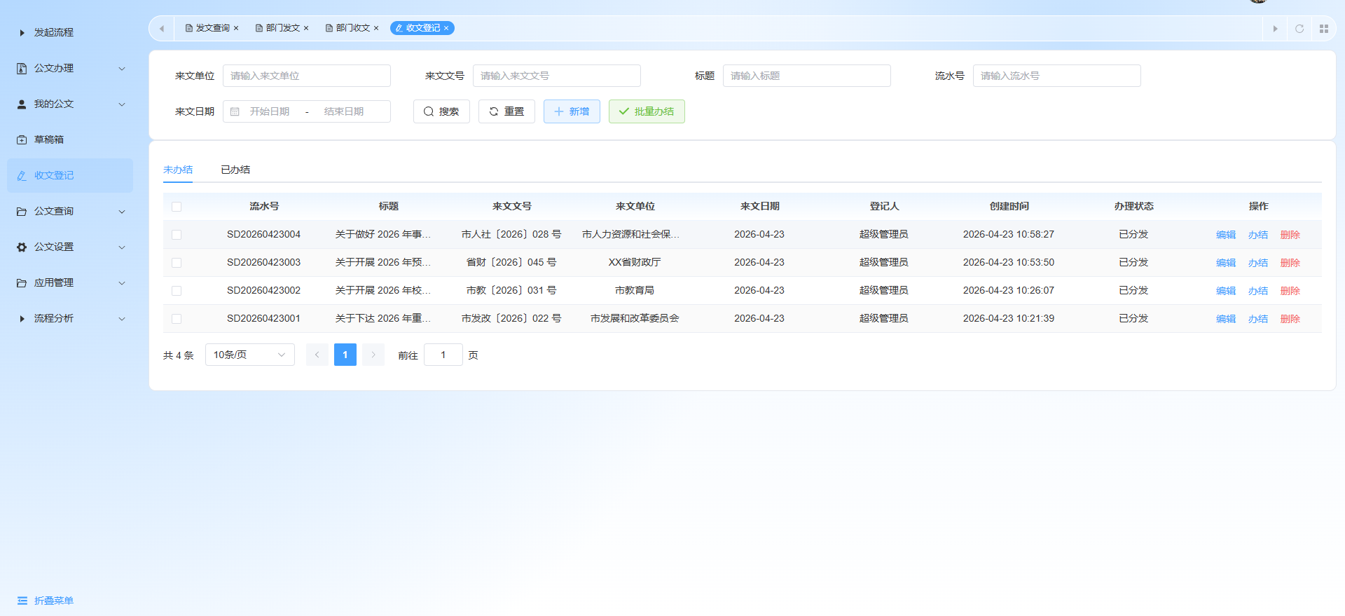 精准穿透的公文分发追踪